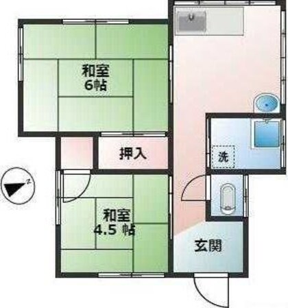 弐分方町貸家の物件間取画像